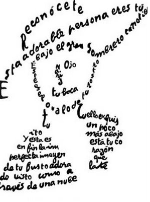 CALIGRAMA DE GUILLAUME APOLLINAIRE